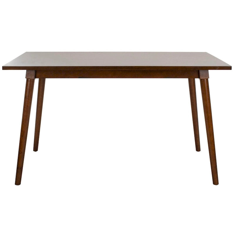 Table à manger rectangulaire Noyer / Blanc antique, 140 cm (L) x 91 cm (P) x 77 cm (H)