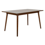 Table à manger rectangulaire Noyer / Blanc antique, 140 cm (L) x 91 cm (P) x 77 cm (H)