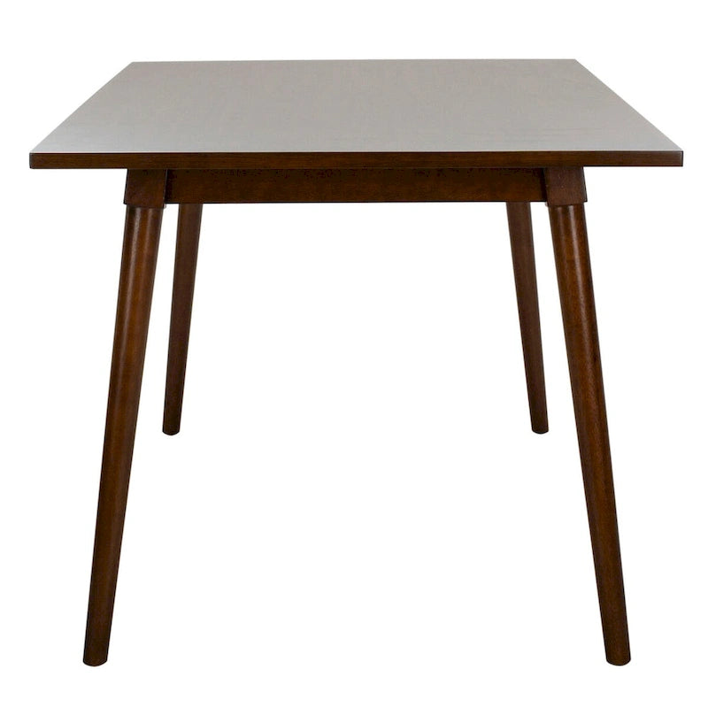 Table à manger rectangulaire Noyer / Blanc antique, 140 cm (L) x 91 cm (P) x 77 cm (H)