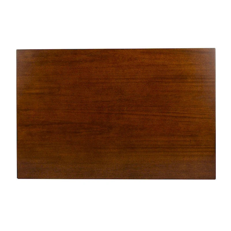 Table à manger rectangulaire Noyer / Blanc antique, 140 cm (L) x 91 cm (P) x 77 cm (H)