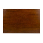 Table à manger rectangulaire Noyer / Blanc antique, 140 cm (L) x 91 cm (P) x 77 cm (H)