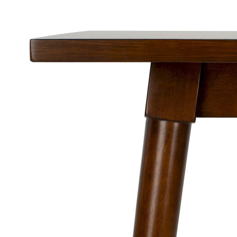Table à manger rectangulaire Noyer / Blanc antique, 140 cm (L) x 91 cm (P) x 77 cm (H)