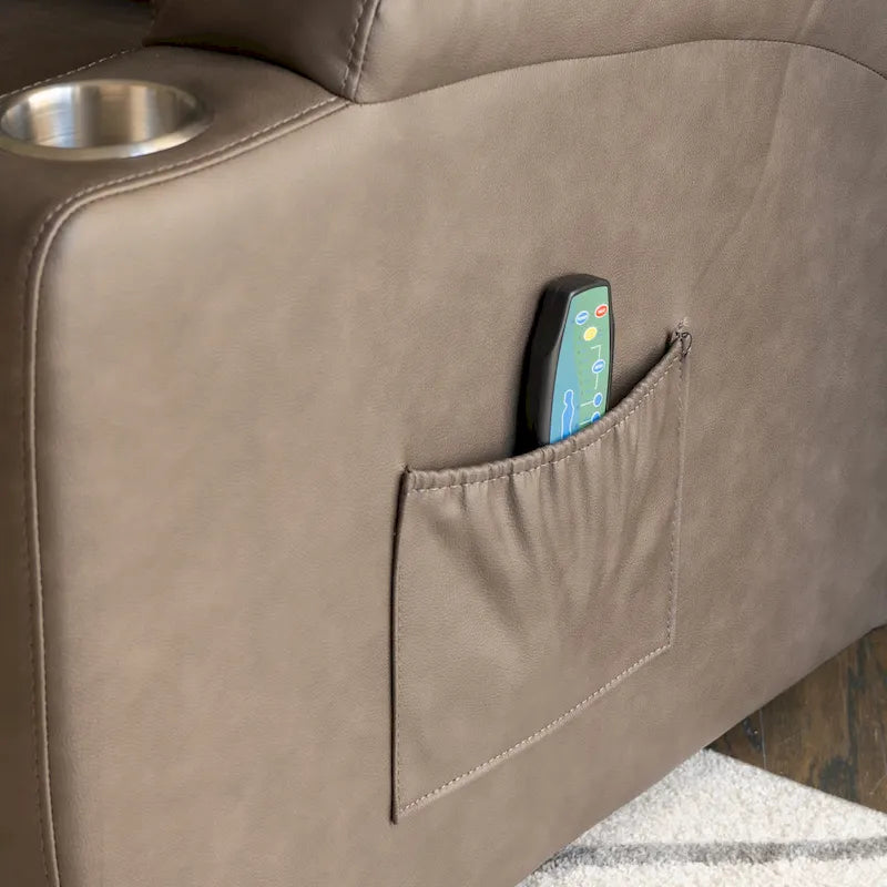 Fauteuil inclinable massant électrique Gilbert Mushroom en similicuir