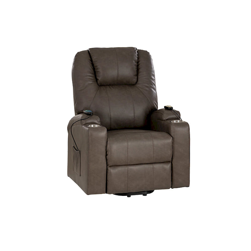 Fauteuil inclinable massant électrique Gilbert Mushroom en similicuir