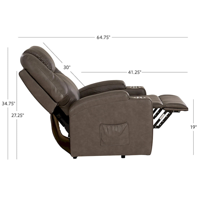 Fauteuil inclinable massant électrique Gilbert Mushroom en similicuir